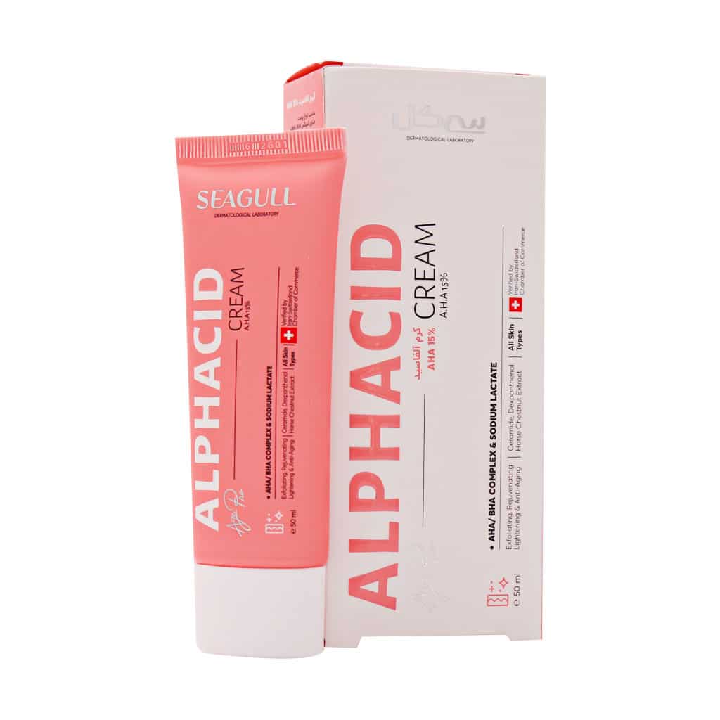 Seagull-Alphacid-cream-AHA-50-ml کرم لایه بردار آلفاسید سی گل (AHA 15%) - Image 1